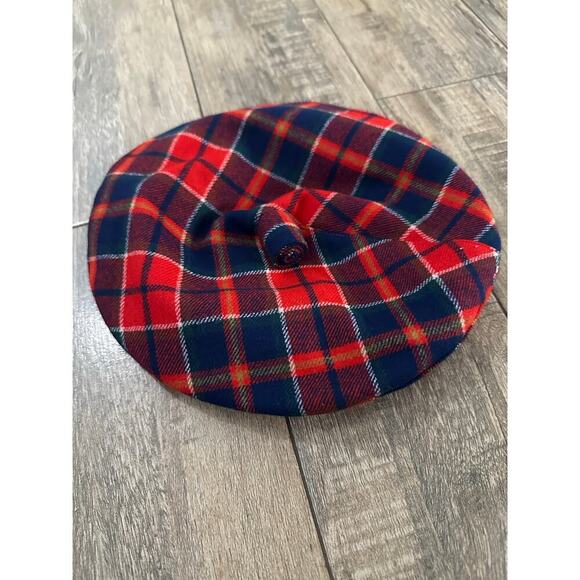 Madcaps Men's Blue & Red Plaid Print Church Bucket Hat - Picture 2 of 4